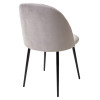 Стул НИРВАНА, цвет светло-серый B-24, велюр / черный каркас М-City