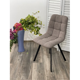 Стул CHILLI SQUARE TRF-12 серо-коричневый, ткань/ черный каркас М-City