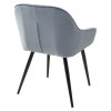 Стул BREEZE BLUVEL-06 BLUE, велюр/ черный каркас М-City