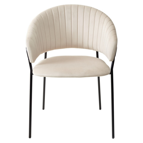 Стул ГЕММА, цвет Кремовый Confetti, велюр / черный каркас М-City