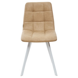 Стул CHILLI SQUARE RU-16 бежевый винтаж, PU/ белый каркас М-City