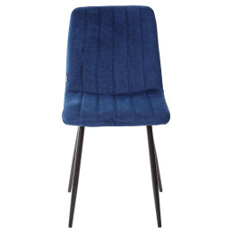 Стул DUBLIN G062-49 синий, велюр/ черный каркас М-City
