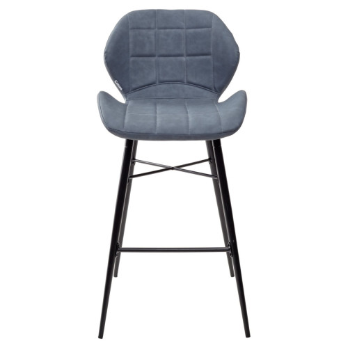 Барный стул MARCEL RU-03 синяя сталь, экокожа М-City