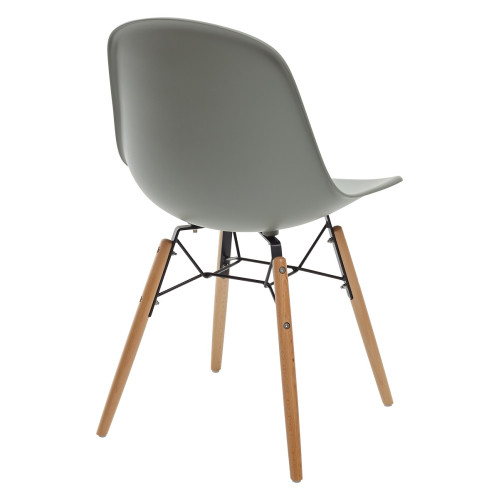 Стул BONNIE 292-DPP серый с деревянными ножками М-City