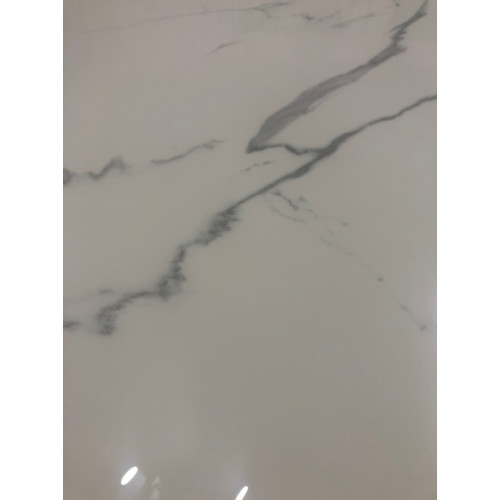 Стол CORNER 120 GLOSS STATUARIO WHITE SINTERED STONE / BLACK М-City