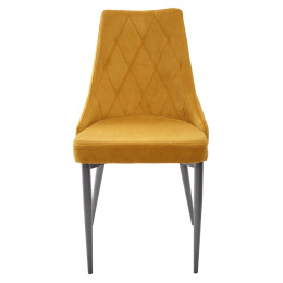 Стул NEPAL BLUVEL-68 YELLOW/ серый каркас, велюр M-City