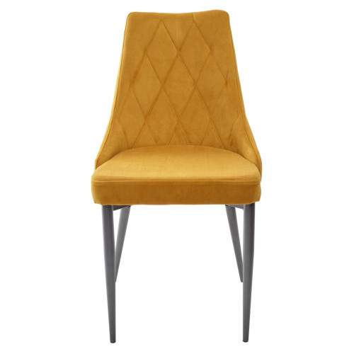 Стул NEPAL BLUVEL-68 YELLOW/ серый каркас, велюр M-City