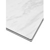 Стол BELLUNO 160 MARBLES KL-99 Белый мрамор матовый, итальянская керамика/ белый каркас М-City