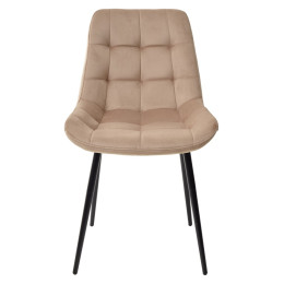 Стул ХОФМАН, цвет капучино #H65, велюр / черный каркас 4 шт./1 к М-City
