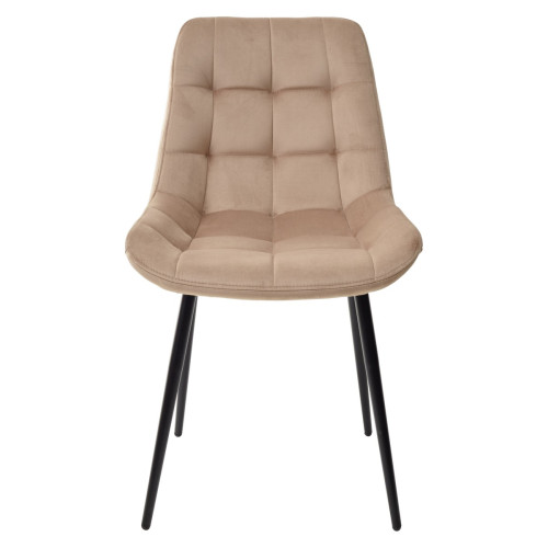 Стул ХОФМАН, цвет капучино #H65, велюр / черный каркас 4 шт./1 к М-City