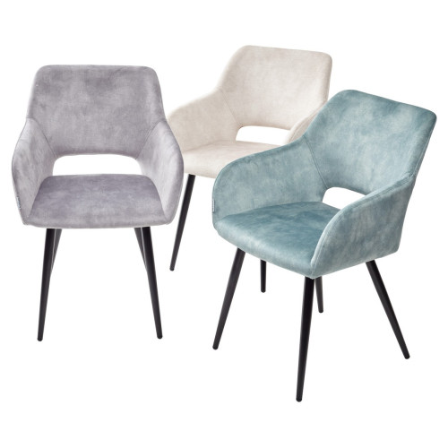 Стул ALLY VBP-203 античный серебристо-серый/черный каркас M-City