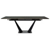 Стол Ниагара 160 Обсидиан, керамика / черный каркас М-City