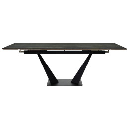 Стол Ниагара 160 Обсидиан, керамика / черный каркас М-City