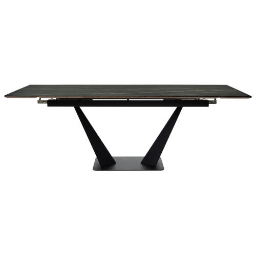 Стол Ниагара 160 Обсидиан, керамика / черный каркас М-City