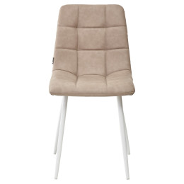 Стул CHILLI RU-09 серо-бежевый винтаж, PU/ белый каркас М-City