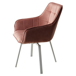 Стул MAVERICK BLUVEL-52 PINK/ белый каркас, поворот.360 град. М-City