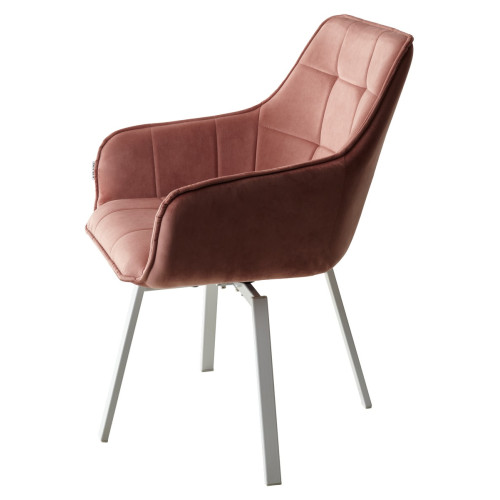 Стул MAVERICK BLUVEL-52 PINK/ белый каркас, поворот.360 град. М-City