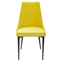Стул NEPAL-P ЖЕЛТЫЙ #H19, велюр/ черный каркас М-City