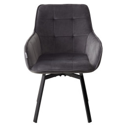 Стул MAVERICK BLUVEL-14 GREY/ черный каркас, поворот.360 град. М-City