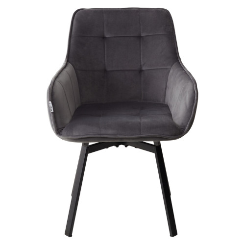 Стул MAVERICK BLUVEL-14 GREY/ черный каркас, поворот.360 град. М-City