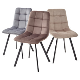Стул CHILLI SQUARE BLUVEL-40 BEIGE, велюр М-City
