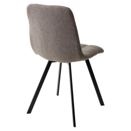 Стул CHILLI SQUARE TRF-12 серо-коричневый, ткань/ черный каркас М-City