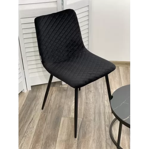 Стул TINTIN BLUVEL-19 BLACK / черный каркас М-City