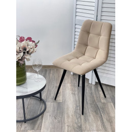 Стул CHILLI-Q бежевый #5, велюр / черный каркас М-City