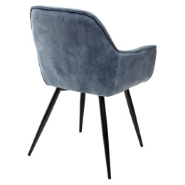 Стул MALTA 912-05 голубой, велюр/черный каркас M-City
