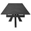 Стол ALEZIO 160 KL-135 Темно-серый мрамор матовый, итальянская керамика/ BLACK М-City