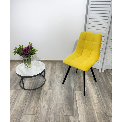Стул CHILLI-Q SQUARE желтый #H19, велюр / черный каркас М-City