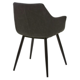 Стул BELINDA FC-01 светло-серый меланж/ RU-08 экокожа антрацит М-City