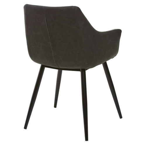 Стул BELINDA FC-01 светло-серый меланж/ RU-08 экокожа антрацит М-City