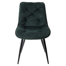 Стул MONACO UF910-14 DARK GREEN, велюр/черный каркас M-City