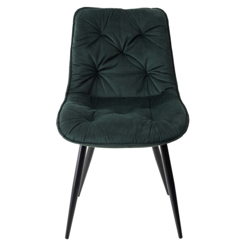 Стул MONACO UF910-14 DARK GREEN, велюр/черный каркас M-City