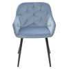 Стул BREEZE G108-56 пудровый синий/темно-серый каркас, велюр М-City
