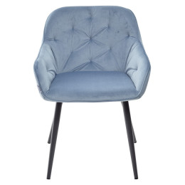 Стул BREEZE G108-56 пудровый синий/темно-серый каркас, велюр М-City