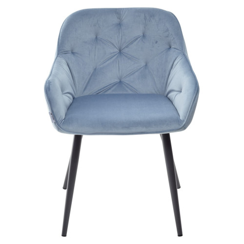 Стул BREEZE G108-56 пудровый синий/темно-серый каркас, велюр М-City