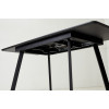 Стол АРУБА 140 ЧЕРНЫЙ МРАМОР, стекло / ЧЕРНЫЙ М-City