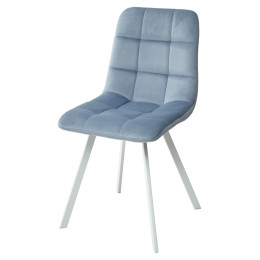 Стул CHILLI SQUARE G108-56 пудровый синий/ белый каркас, велюр М-City