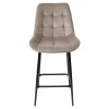Полубарный стул ХОФМАН, цвет светло-коричневый #H61, велюр / черный каркас H=63cm М-City