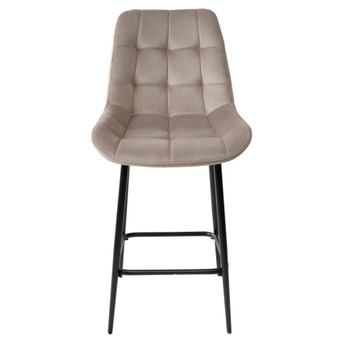 Полубарный стул ХОФМАН, цвет светло-коричневый #H61, велюр / черный каркас H=63cm М-City