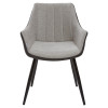 Стул BELINDA FC-01 светло-серый меланж/ RU-08 экокожа антрацит М-City