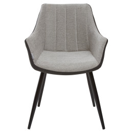 Стул BELINDA FC-01 светло-серый меланж/ RU-08 экокожа антрацит М-City