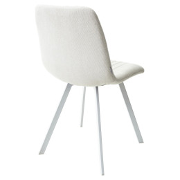 Стул ELVIS WZ2042-01 молочный фактурный велюр / белый каркас М-City