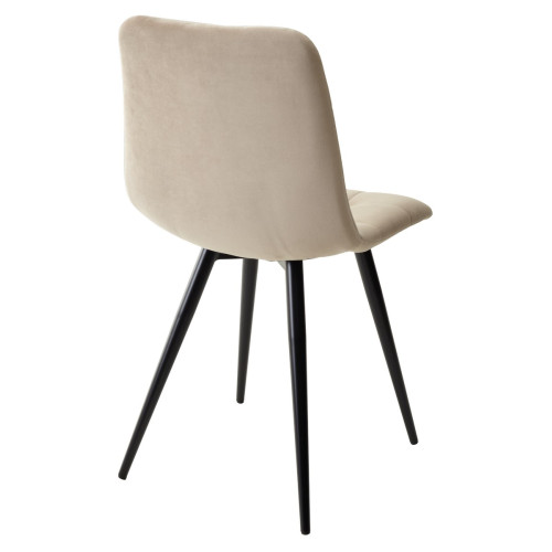 Стул CHILLI-Q бежевый #5, велюр / черный каркас М-City