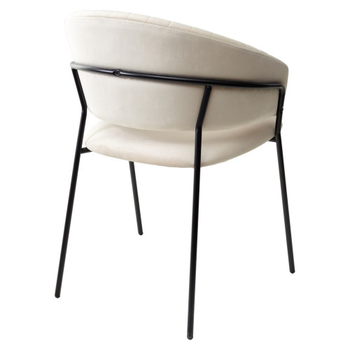 Стул ГЕММА, цвет Кремовый Confetti, велюр / черный каркас М-City