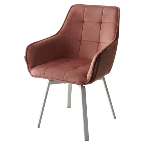 Стул MAVERICK BLUVEL-52 PINK/ белый каркас, поворот.360 град. М-City