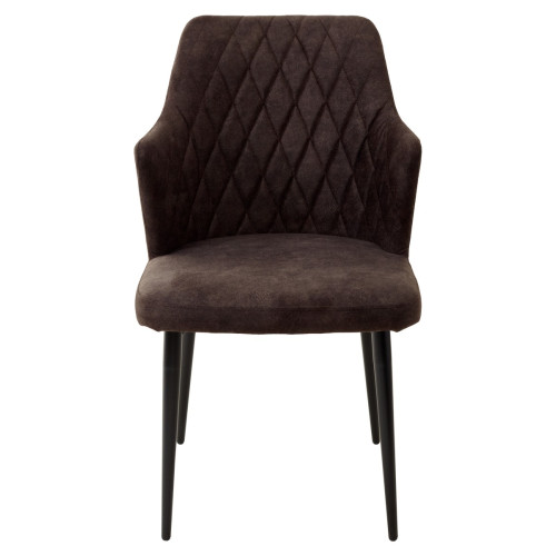 Стул HERMAN ТЕМНО-КОРИЧНЕВЫЙ #31, античная ткань / черный каркас М-City