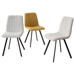 Стул ELVIS WZ2042-19 галечный серый фактурный велюр / черный каркас М-City